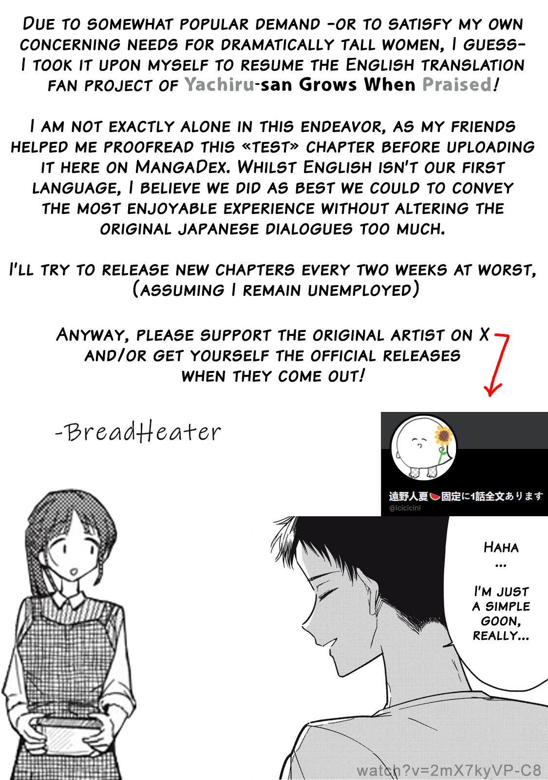 Yachiru-san wa Homeru to Nobiru Chap 3 - Next Chap 4