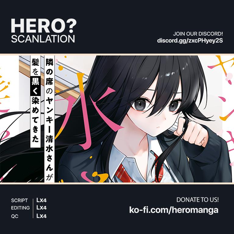 Tonari no Seki no Yankee Shimizu-san ga Kami wo Kuroku Sometekita Chap 7 - Next Chap 8