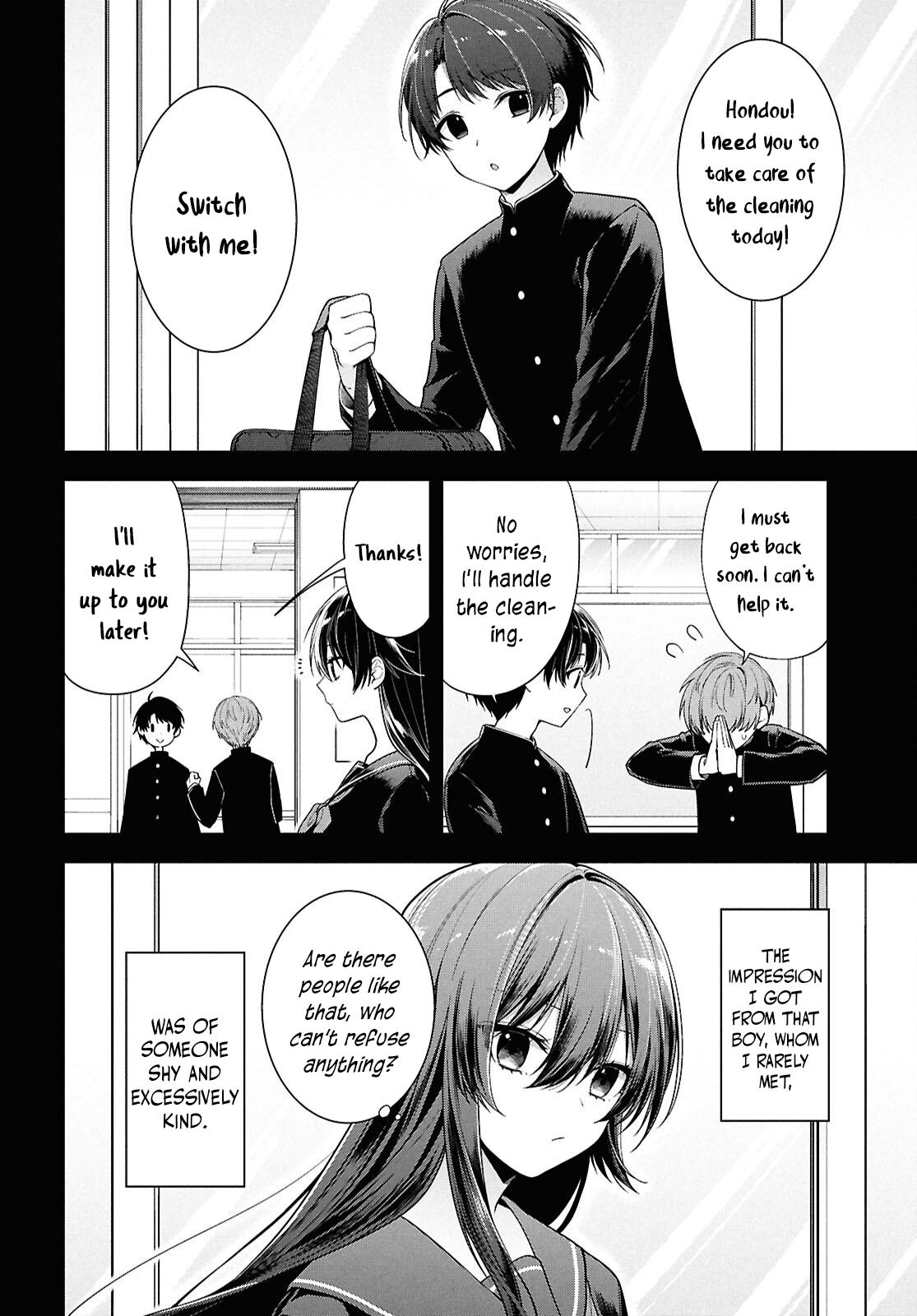 Tonari no Seki no Yankee Shimizu-san ga Kami wo Kuroku Sometekita Chap 4 - Next Chap 5