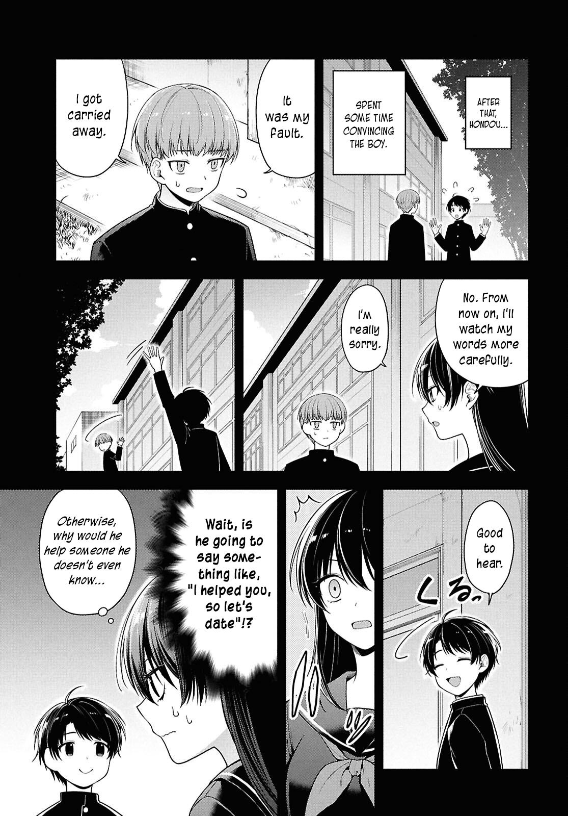 Tonari no Seki no Yankee Shimizu-san ga Kami wo Kuroku Sometekita Chap 4 - Next Chap 5