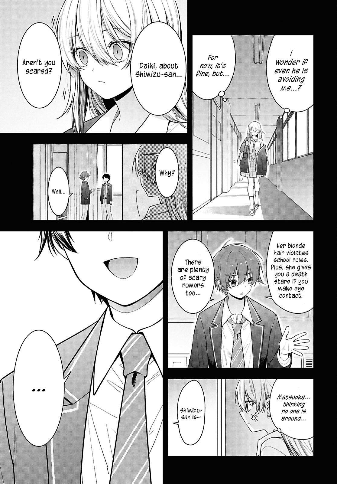 Tonari no Seki no Yankee Shimizu-san ga Kami wo Kuroku Sometekita Chap 5 - Next Chap 6