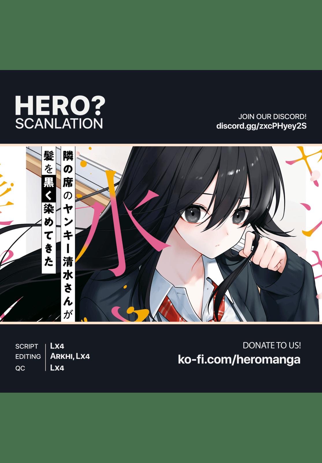 Tonari no Seki no Yankee Shimizu-san ga Kami wo Kuroku Sometekita Chap 6 - Next Chap 7