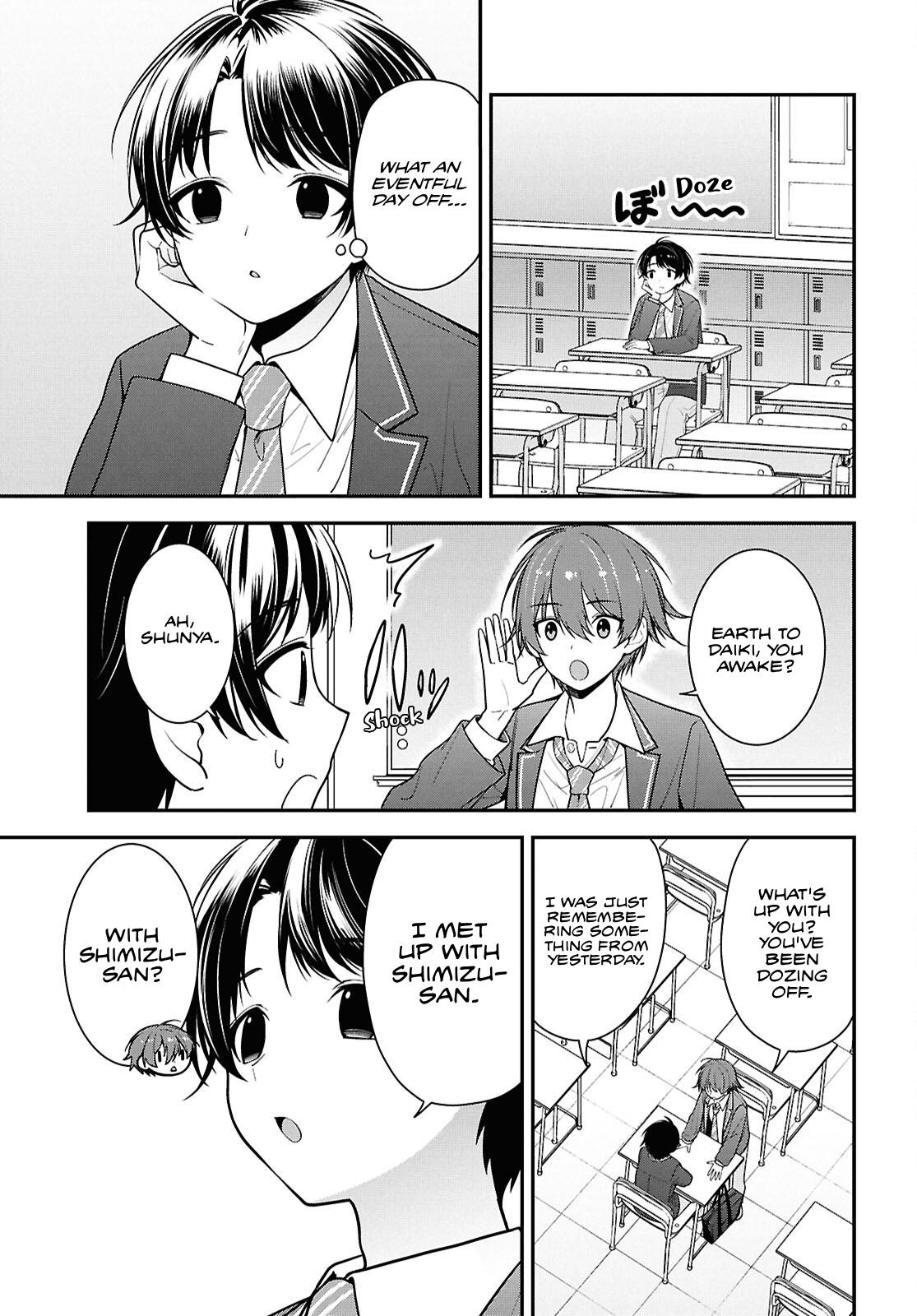 Tonari no Seki no Yankee Shimizu-san ga Kami wo Kuroku Sometekita Chap 9 - Next Chap 10
