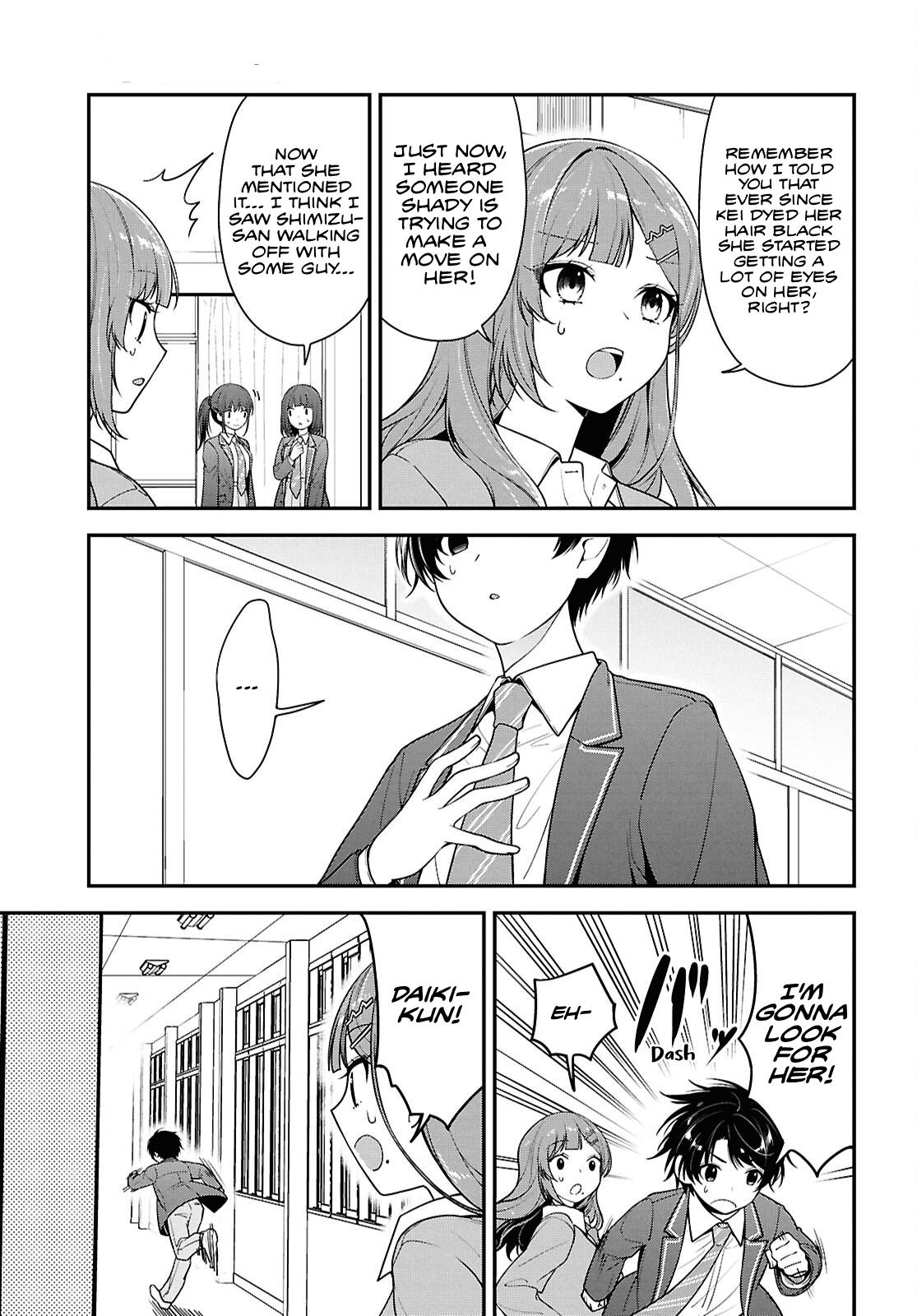 Tonari no Seki no Yankee Shimizu-san ga Kami wo Kuroku Sometekita Chap 9 - Next Chap 10