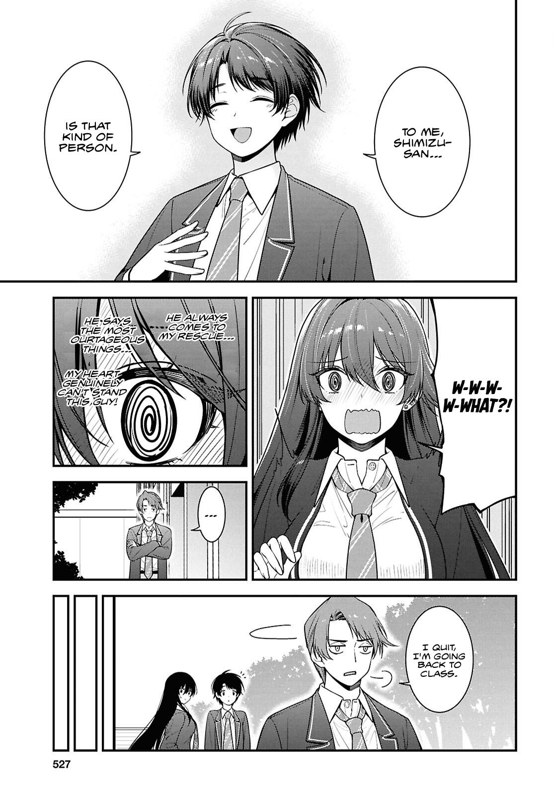 Tonari no Seki no Yankee Shimizu-san ga Kami wo Kuroku Sometekita Chap 9 - Next Chap 10