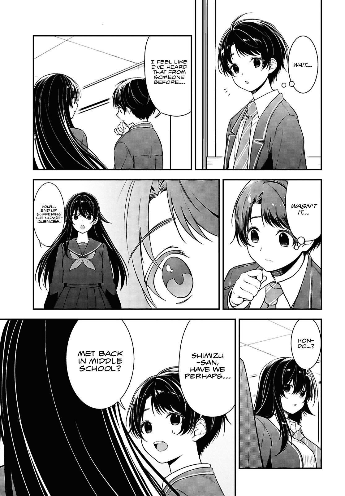 Tonari no Seki no Yankee Shimizu-san ga Kami wo Kuroku Sometekita Chap 9 - Next Chap 10
