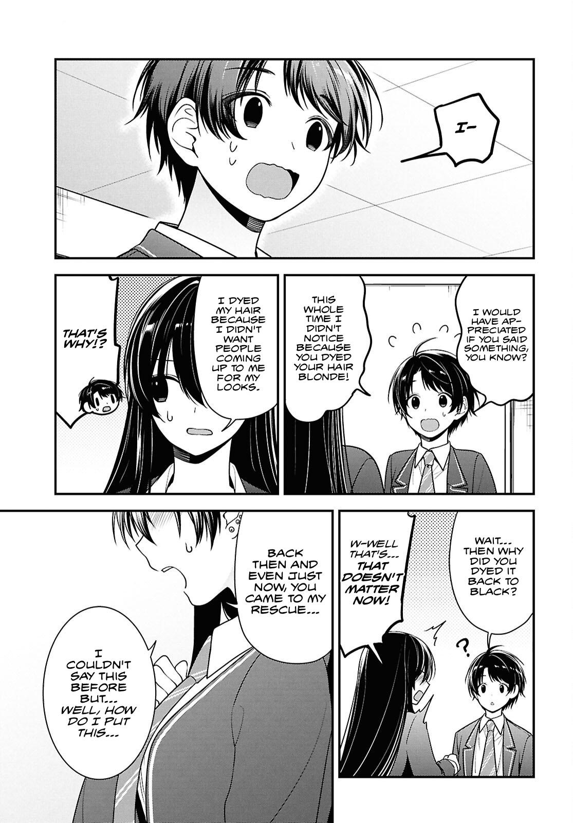 Tonari no Seki no Yankee Shimizu-san ga Kami wo Kuroku Sometekita Chap 9 - Next Chap 10