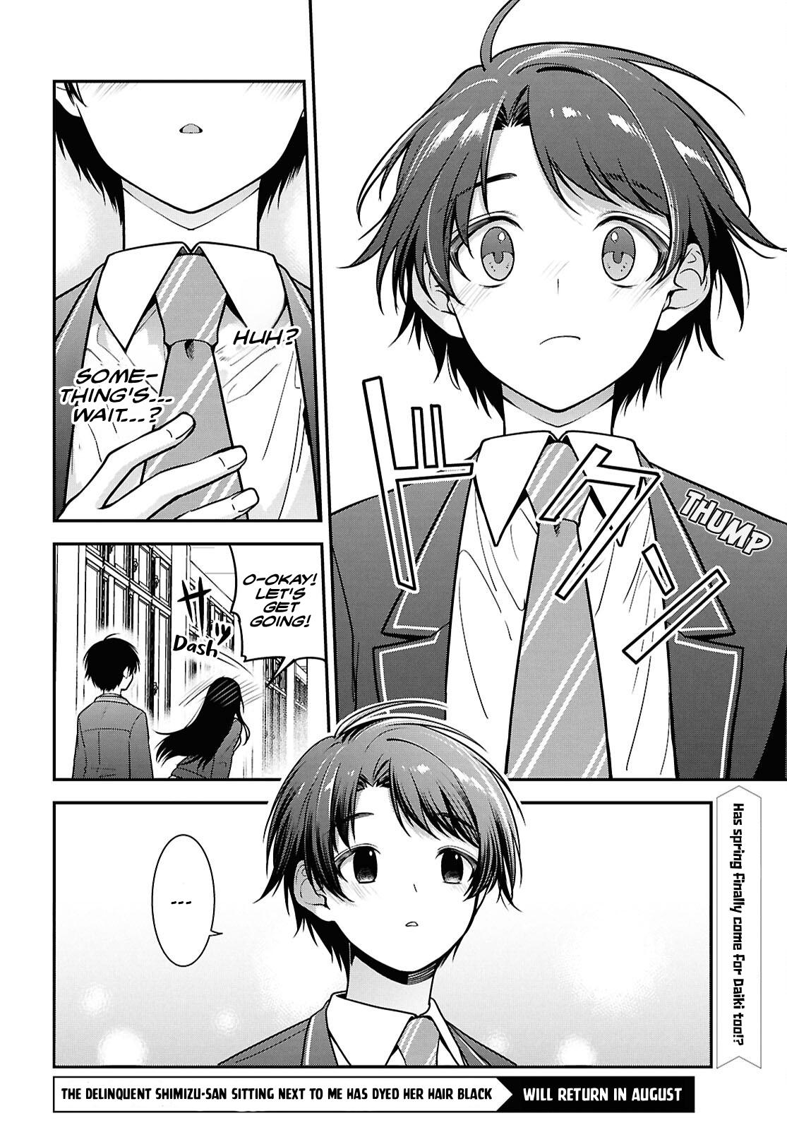 Tonari no Seki no Yankee Shimizu-san ga Kami wo Kuroku Sometekita Chap 9 - Next Chap 10