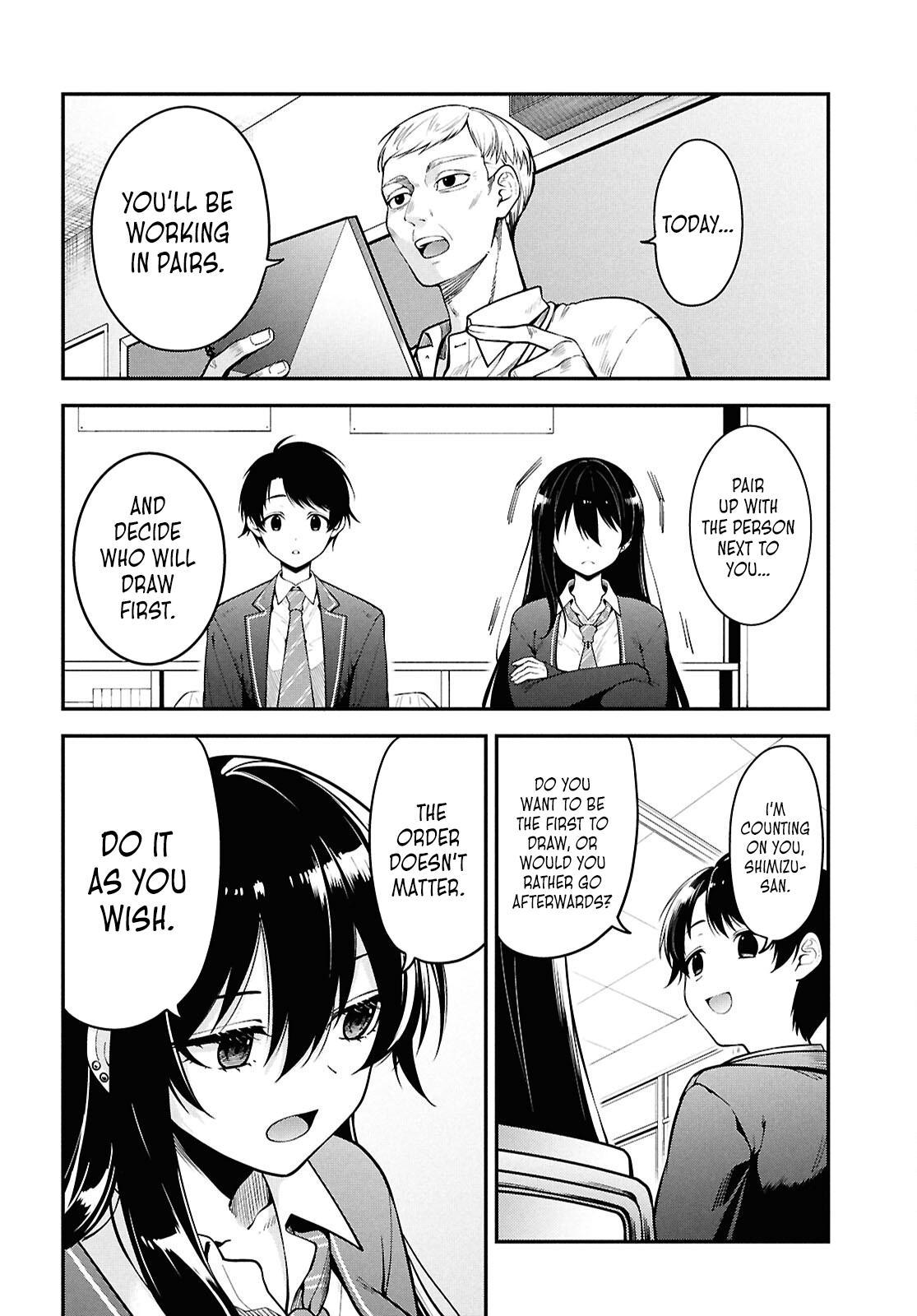 Tonari no Seki no Yankee Shimizu-san ga Kami wo Kuroku Sometekita Chap 1 - Next Chap 2