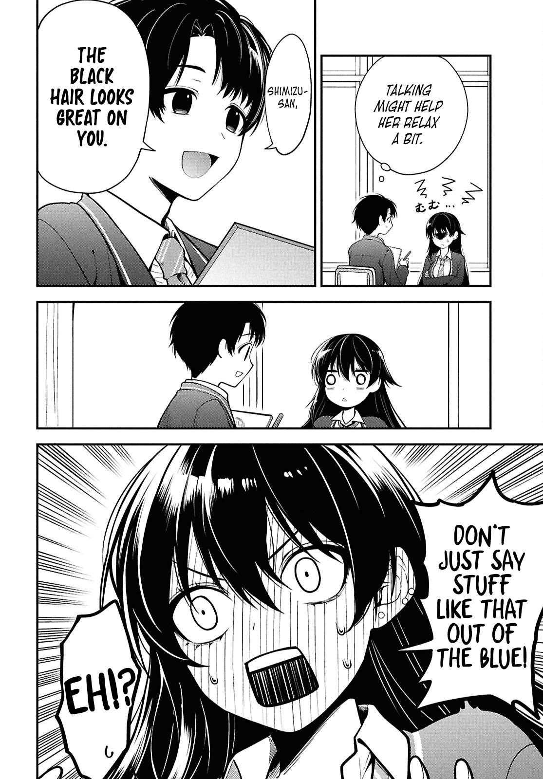 Tonari no Seki no Yankee Shimizu-san ga Kami wo Kuroku Sometekita Chap 1 - Next Chap 2