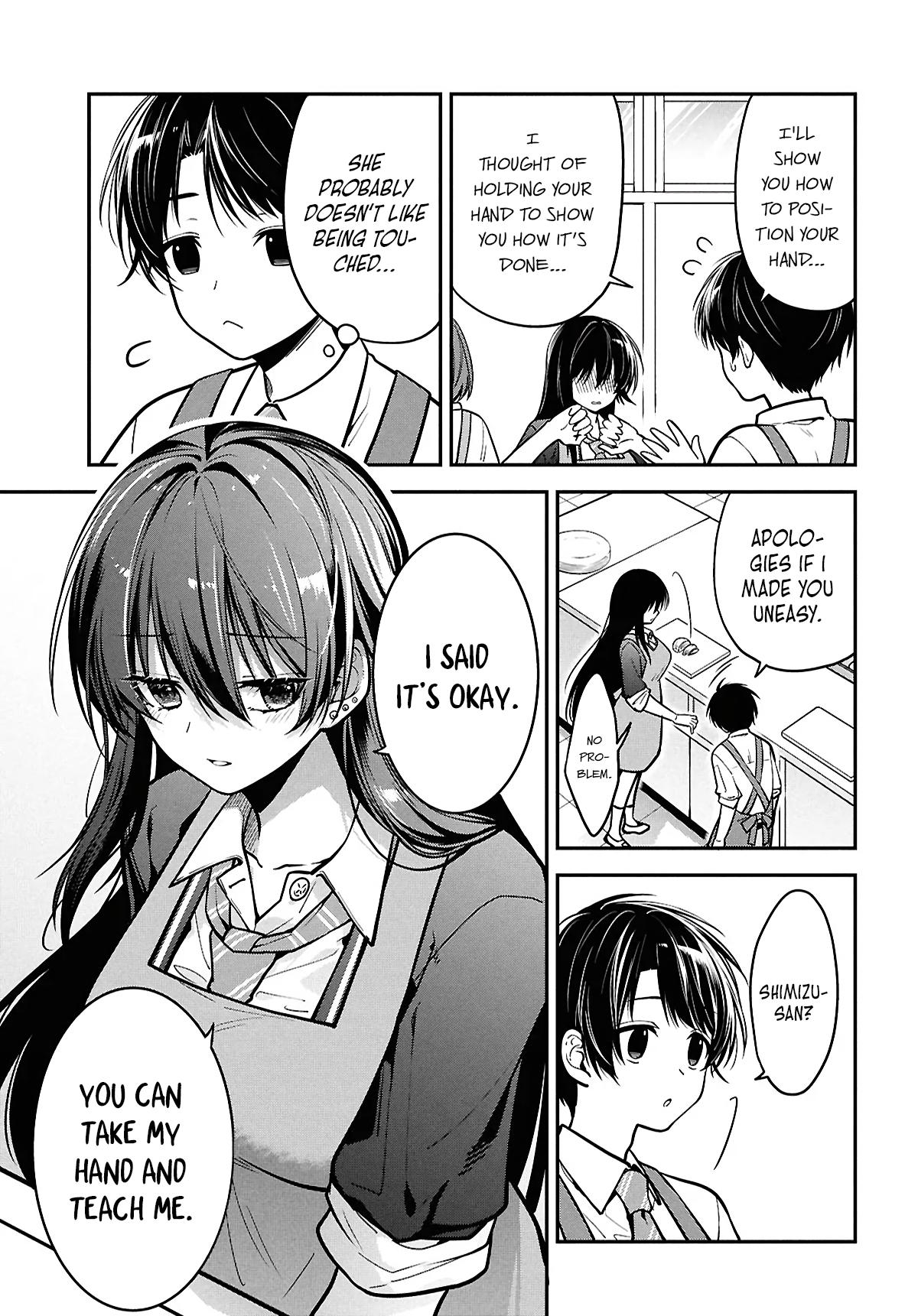 Tonari no Seki no Yankee Shimizu-san ga Kami wo Kuroku Sometekita Chap 2 - Next Chap 3