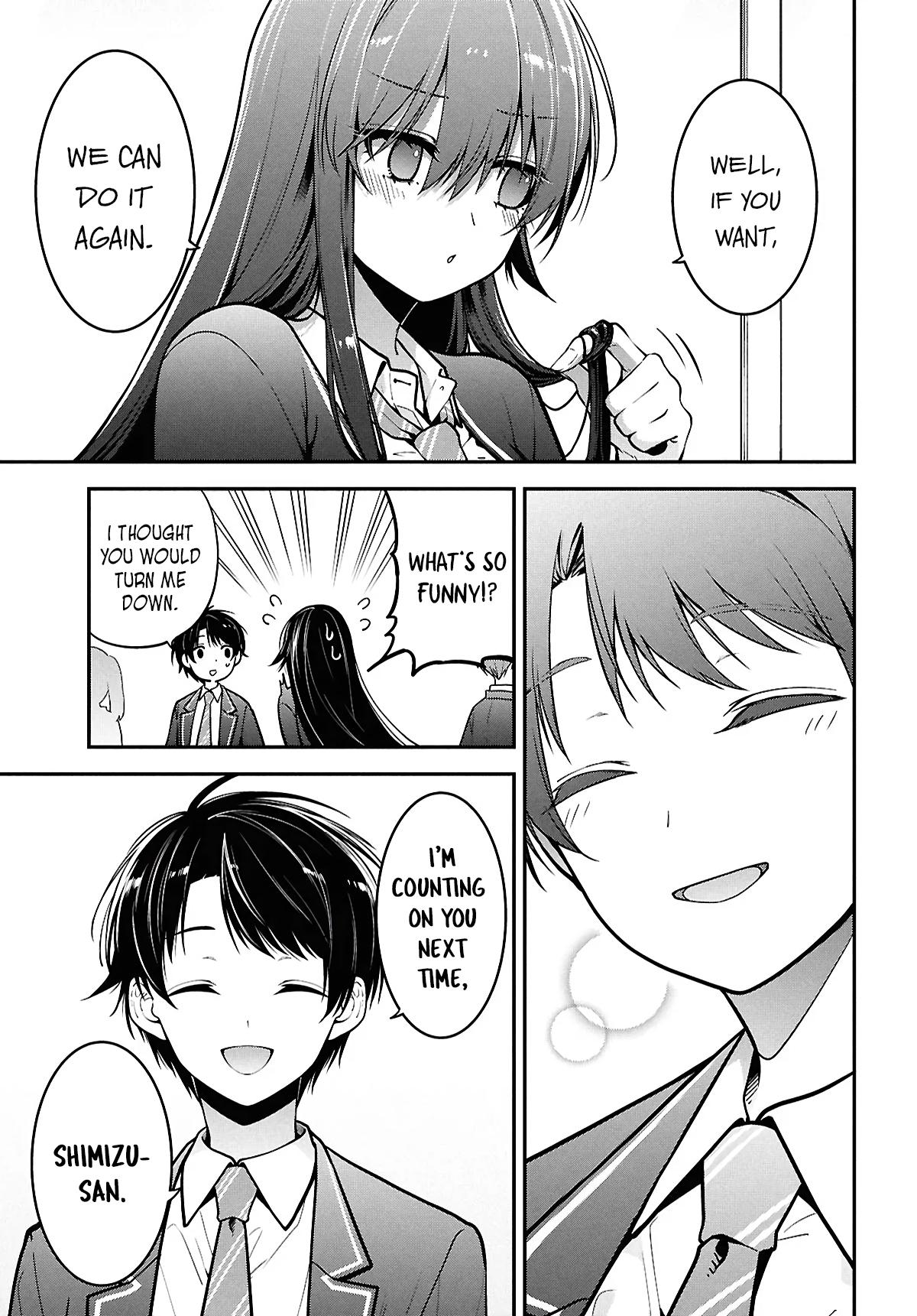 Tonari no Seki no Yankee Shimizu-san ga Kami wo Kuroku Sometekita Chap 2 - Next Chap 3