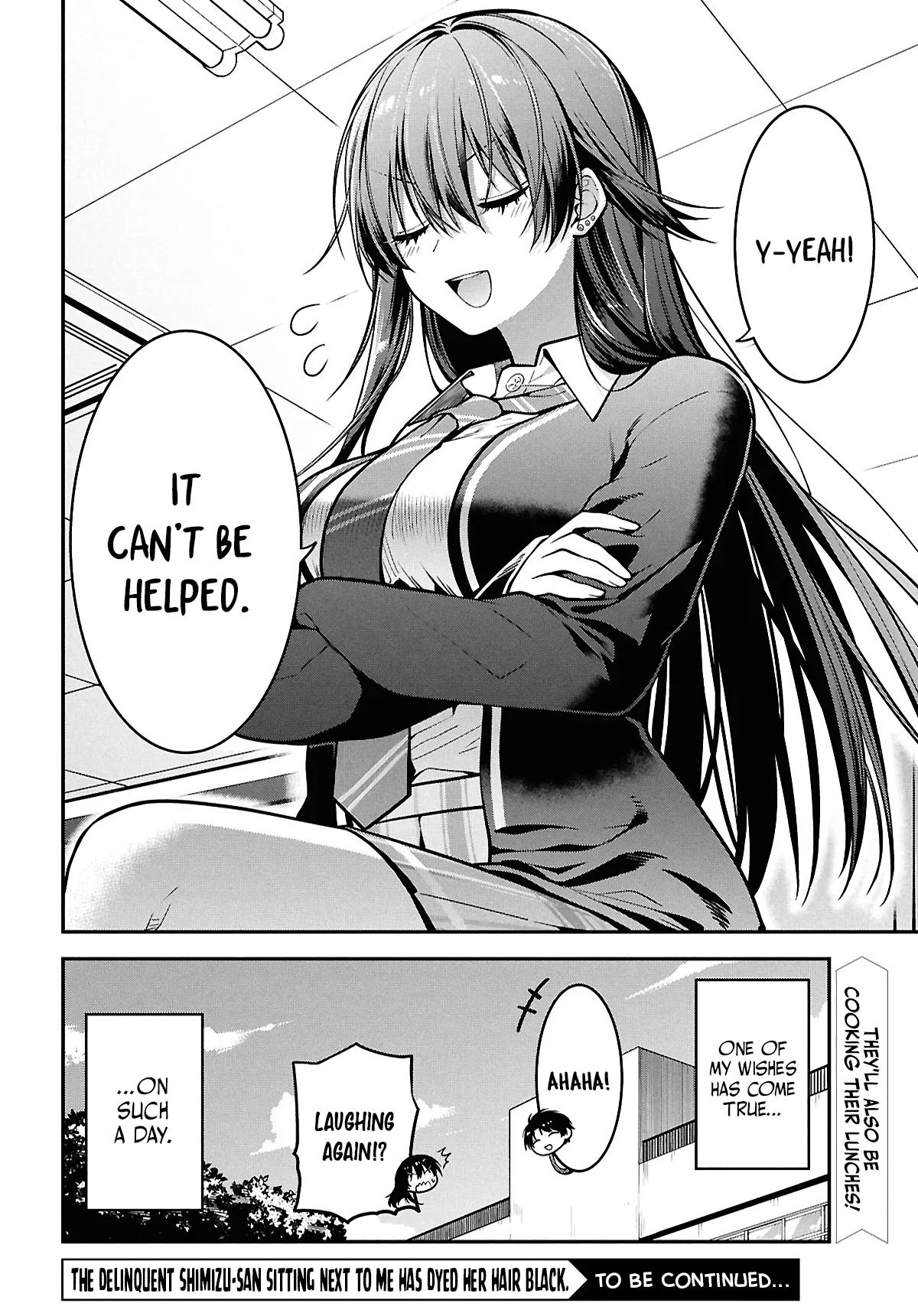 Tonari no Seki no Yankee Shimizu-san ga Kami wo Kuroku Sometekita Chap 2 - Next Chap 3