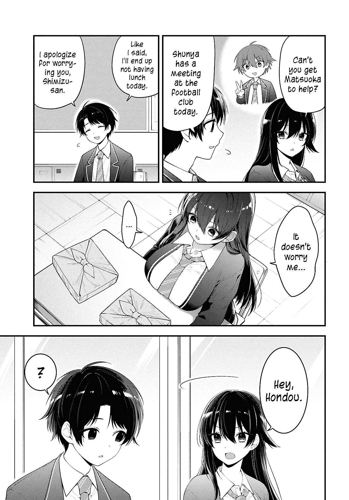 Tonari no Seki no Yankee Shimizu-san ga Kami wo Kuroku Sometekita Chap 3 - Next Chap 4
