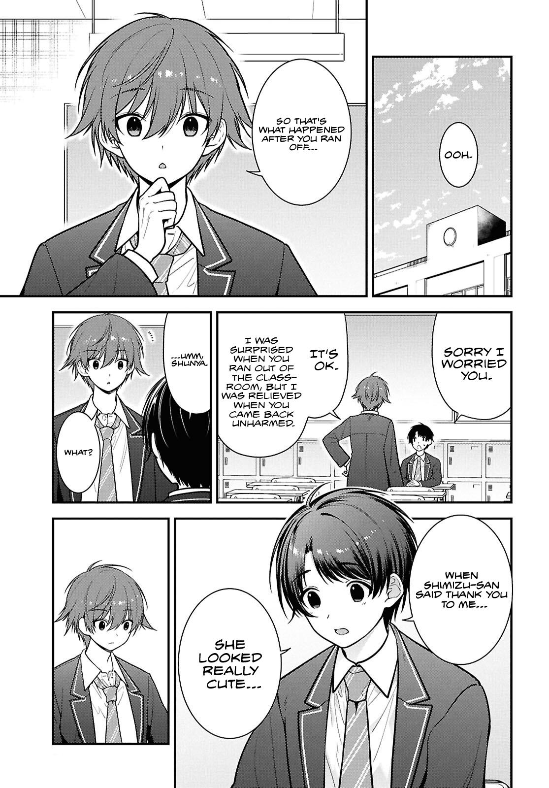 Tonari no Seki no Yankee Shimizu-san ga Kami wo Kuroku Sometekita Chap 10 - Next Chap 11