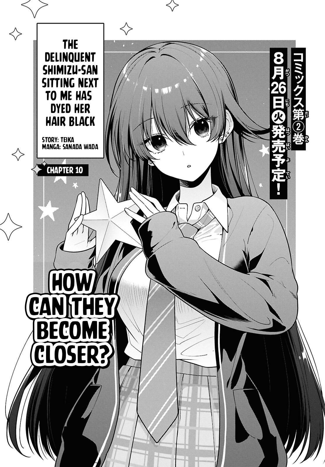 Tonari no Seki no Yankee Shimizu-san ga Kami wo Kuroku Sometekita Chap 10 - Next Chap 11