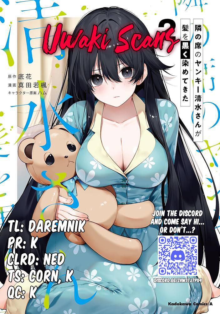 Tonari no Seki no Yankee Shimizu-san ga Kami wo Kuroku Sometekita Chap 11 - Next Chap 12