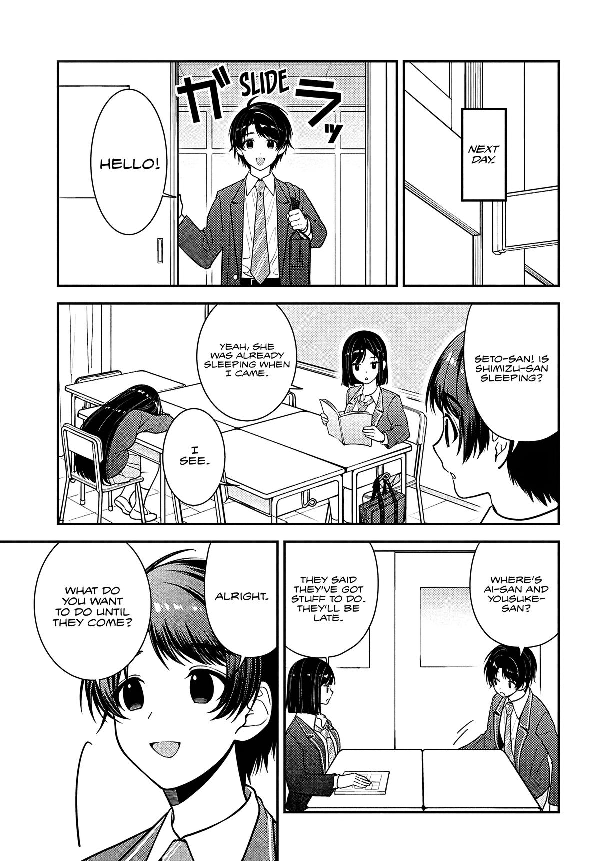 Tonari no Seki no Yankee Shimizu-san ga Kami wo Kuroku Sometekita Chap 11 - Next Chap 12