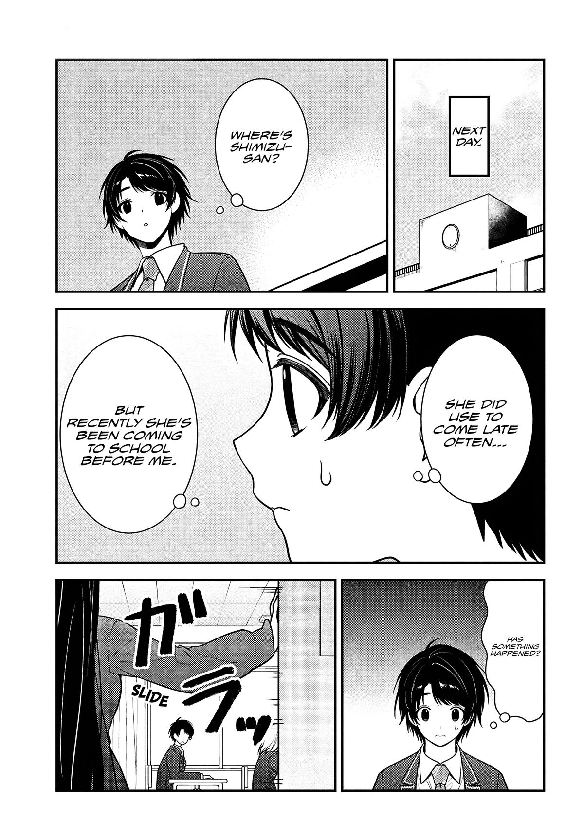 Tonari no Seki no Yankee Shimizu-san ga Kami wo Kuroku Sometekita Chap 11 - Next Chap 12