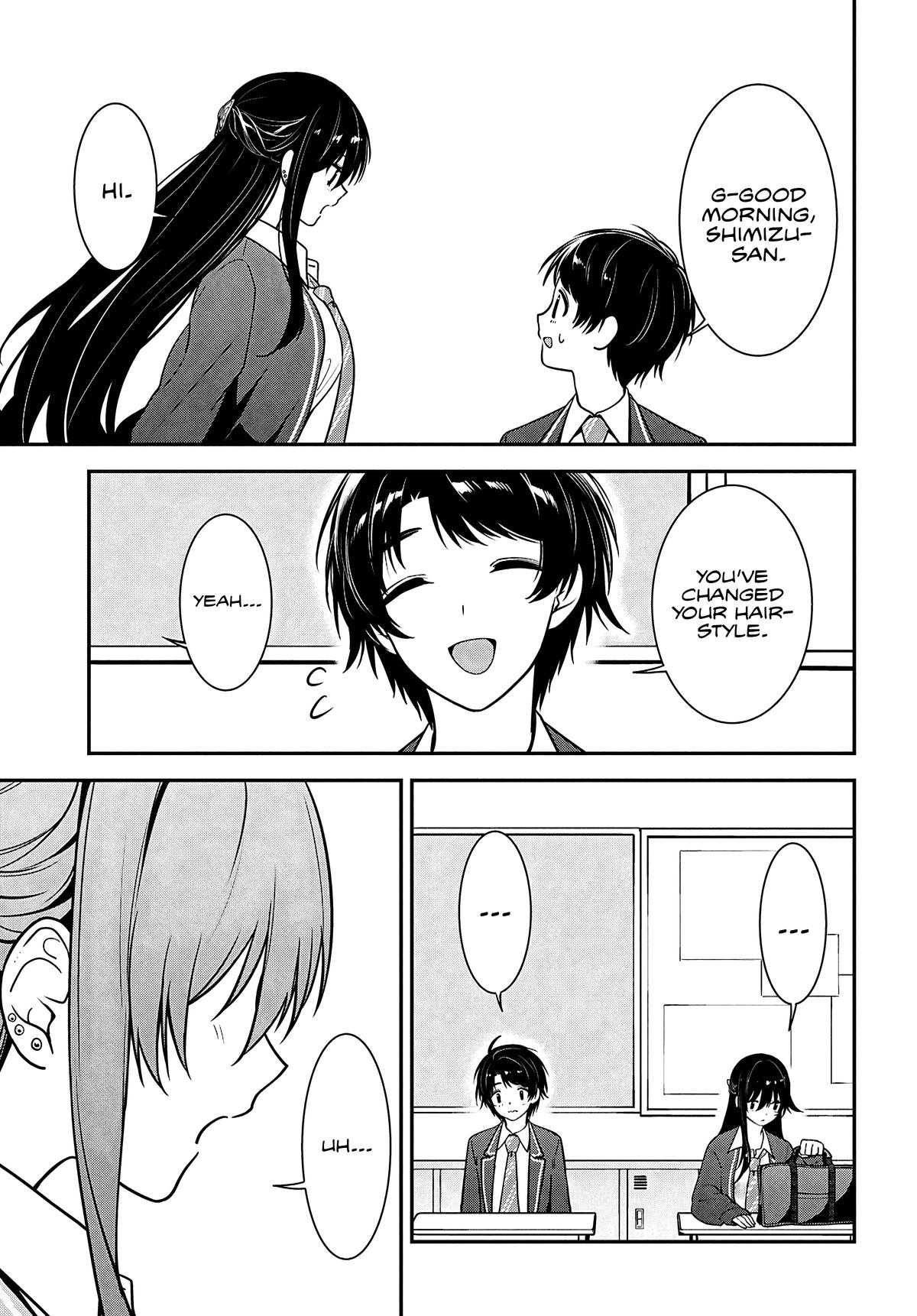 Tonari no Seki no Yankee Shimizu-san ga Kami wo Kuroku Sometekita Chap 11 - Next Chap 12
