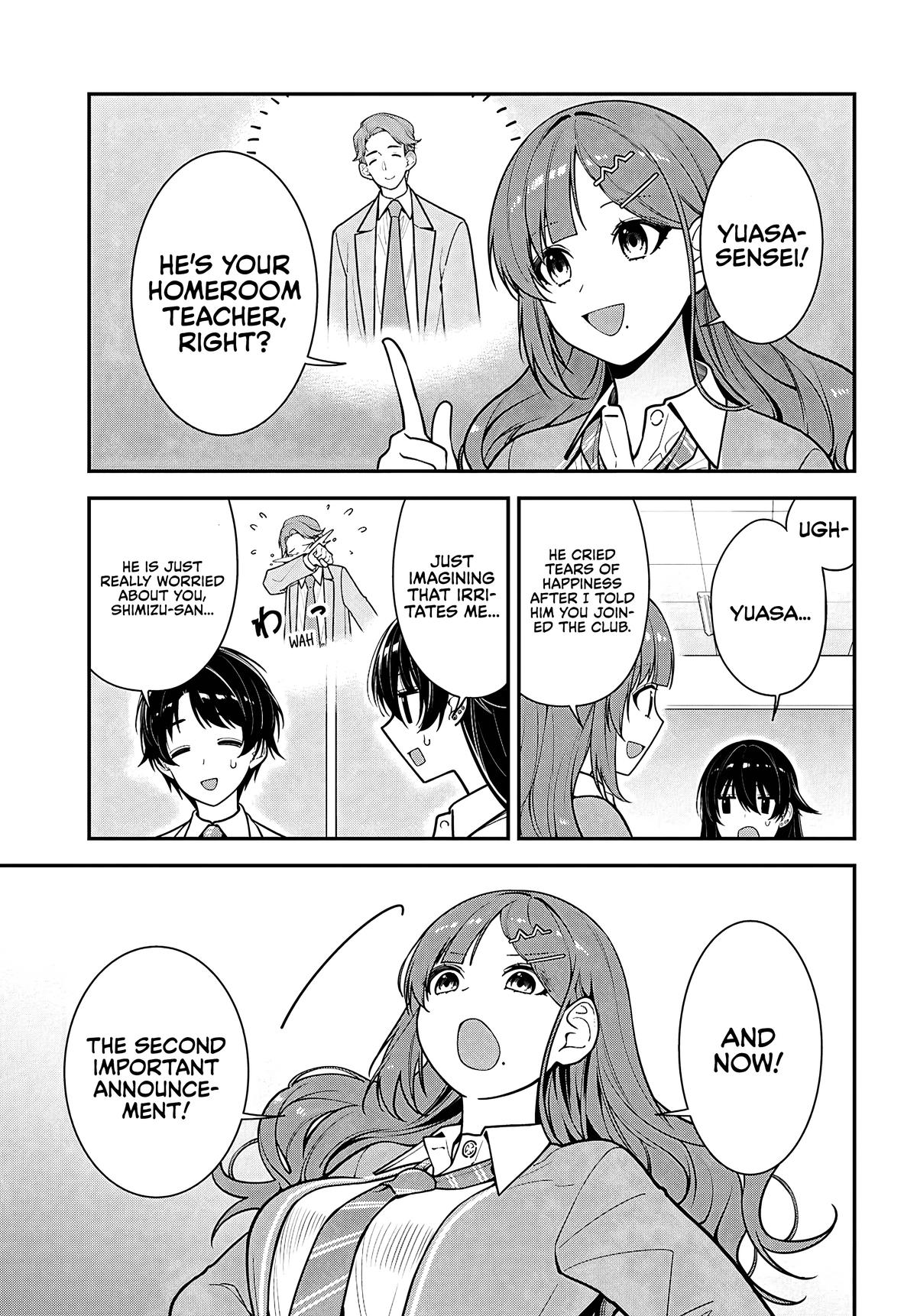 Tonari no Seki no Yankee Shimizu-san ga Kami wo Kuroku Sometekita Chap 12 - Next Chap 13