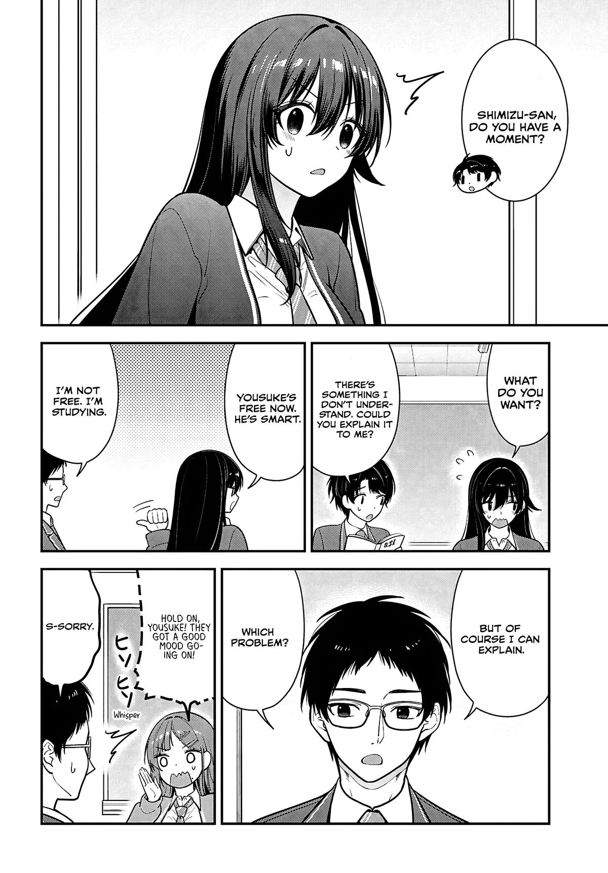 Tonari no Seki no Yankee Shimizu-san ga Kami wo Kuroku Sometekita Chap 12 - Next Chap 13