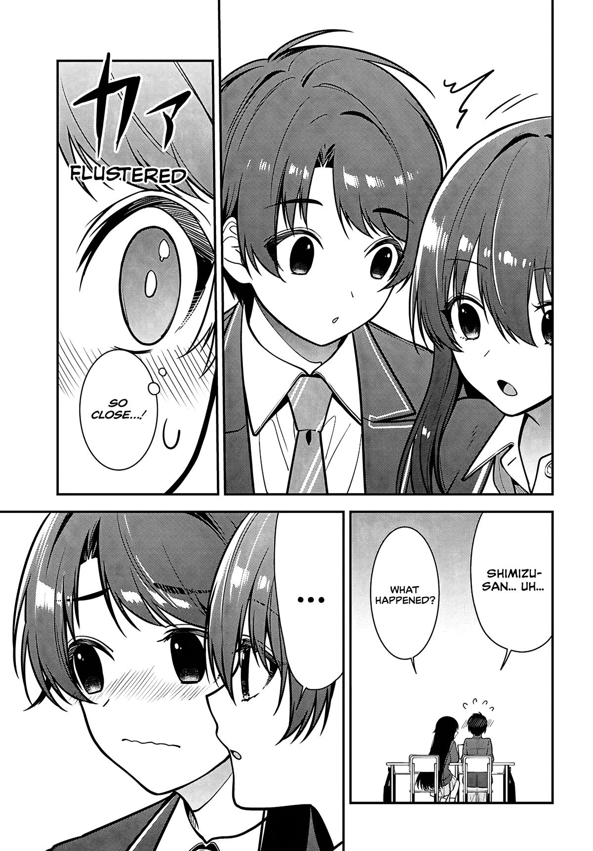 Tonari no Seki no Yankee Shimizu-san ga Kami wo Kuroku Sometekita Chap 12 - Next Chap 13
