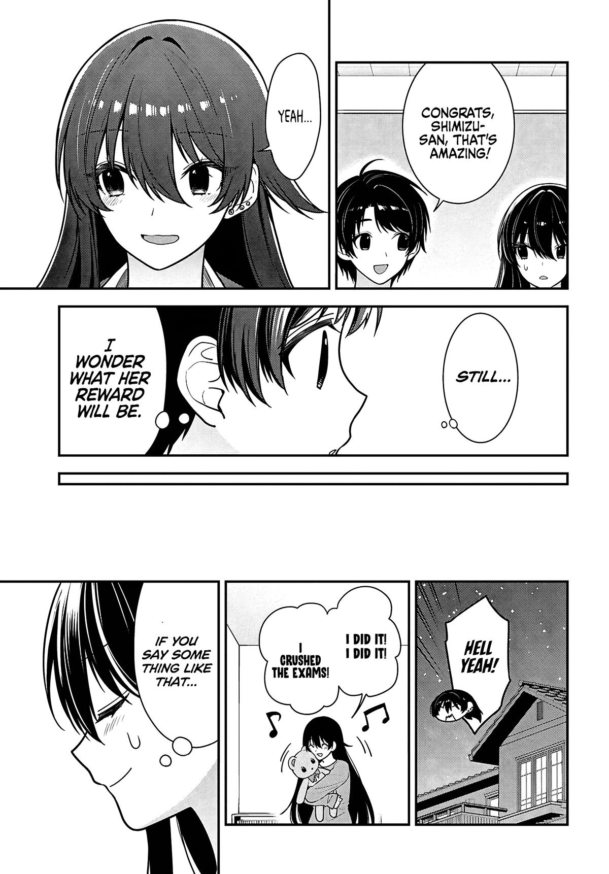 Tonari no Seki no Yankee Shimizu-san ga Kami wo Kuroku Sometekita Chap 12 - Next Chap 13