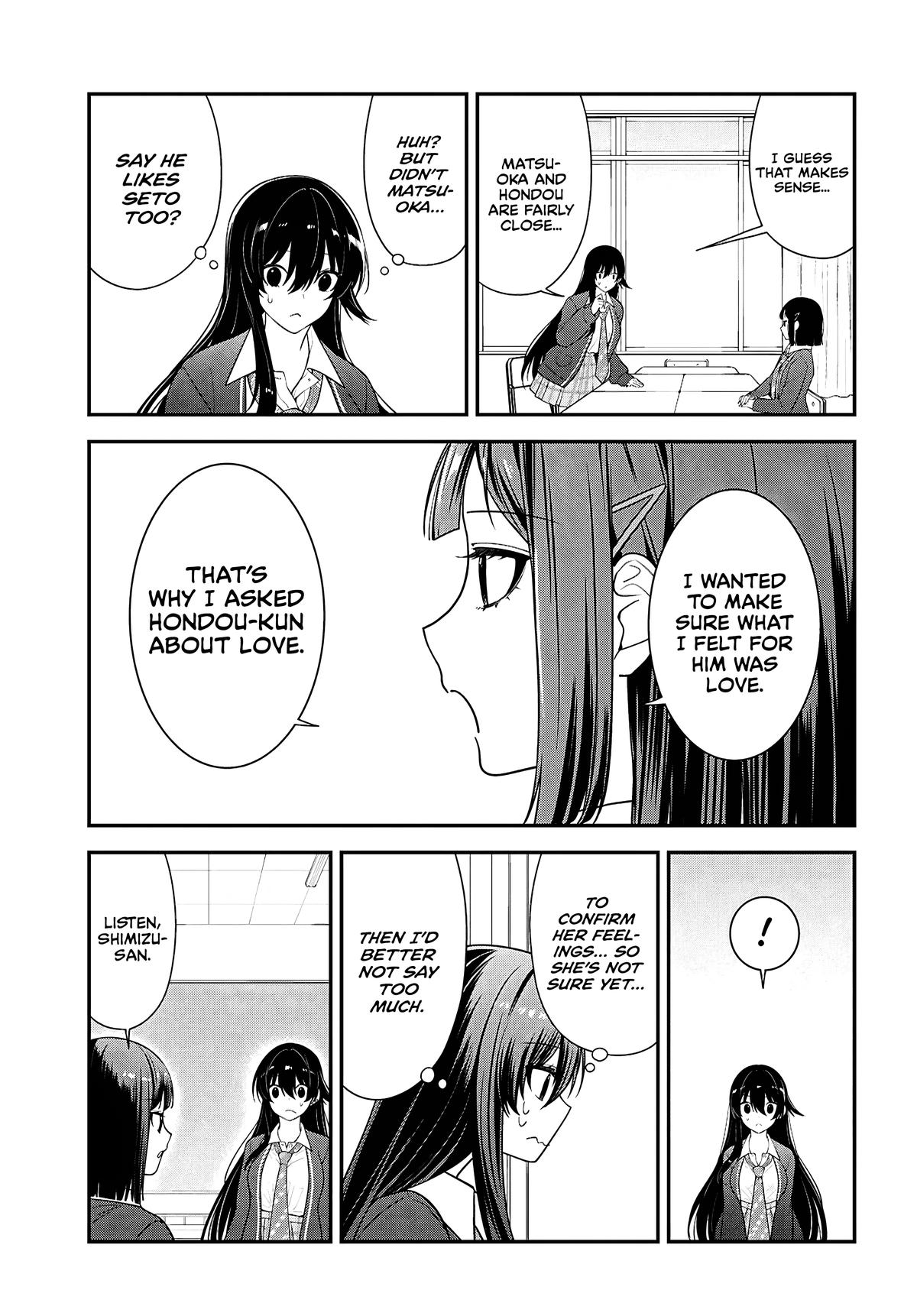 Tonari no Seki no Yankee Shimizu-san ga Kami wo Kuroku Sometekita Chap 13 - Next Chap 14