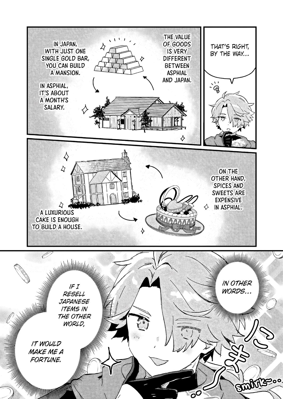Isekai Shounin: Skill Isekai Tokou wo Kushi shite, Yuuyuu Jiteki na Okanemochi Slow Life wo Okurimasu Chap 1 - Next Chap 2
