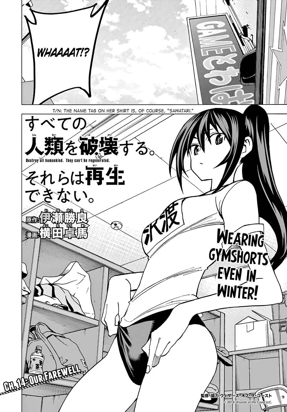 Destroy All Humankind. They Can’t Be Regenerated. Chap 14 - Next Chap 15