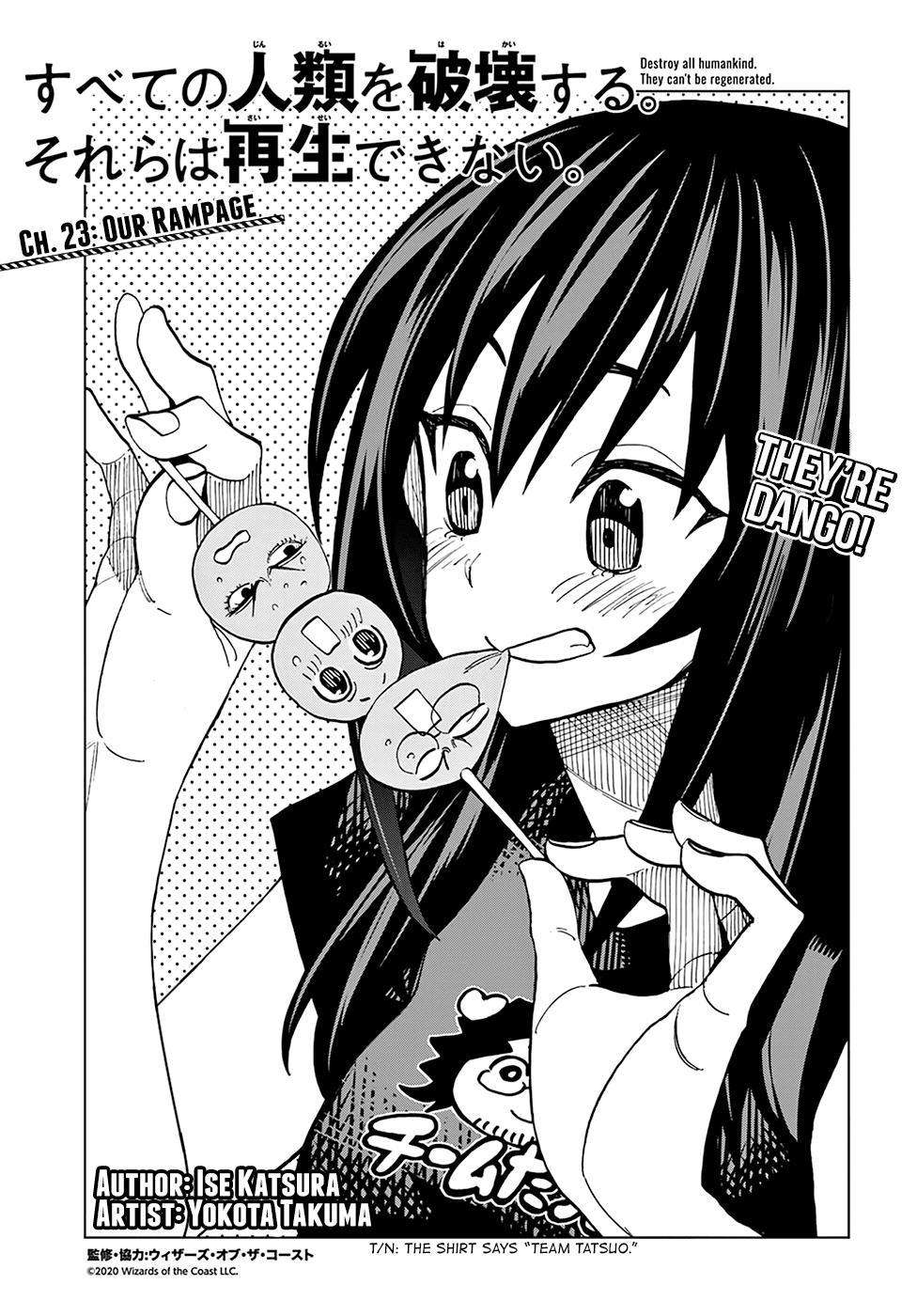 Destroy All Humankind. They Can’t Be Regenerated. Chap 23 - Next Chap 24