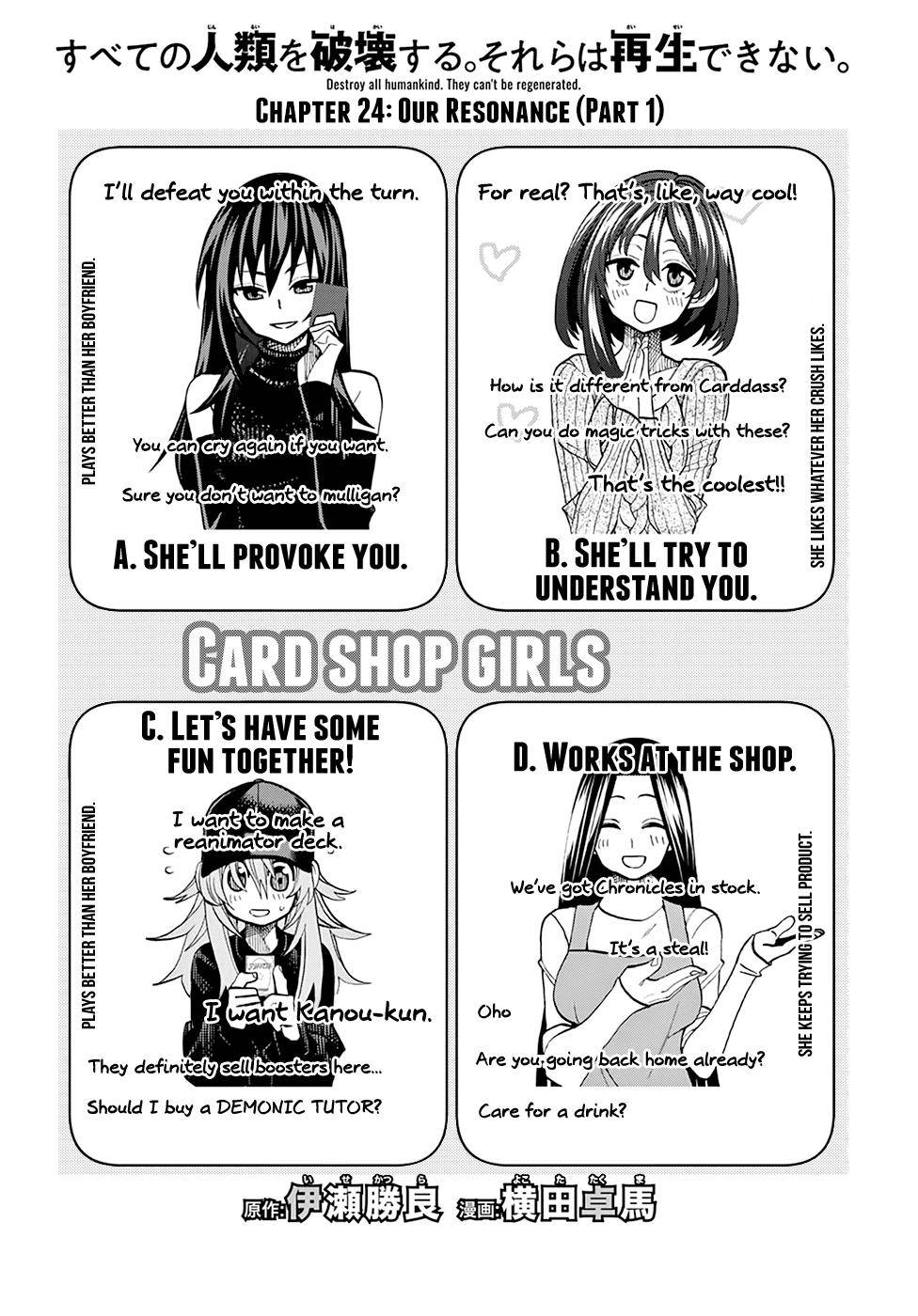 Destroy All Humankind. They Can’t Be Regenerated. Chap 24 - Next Chap 25