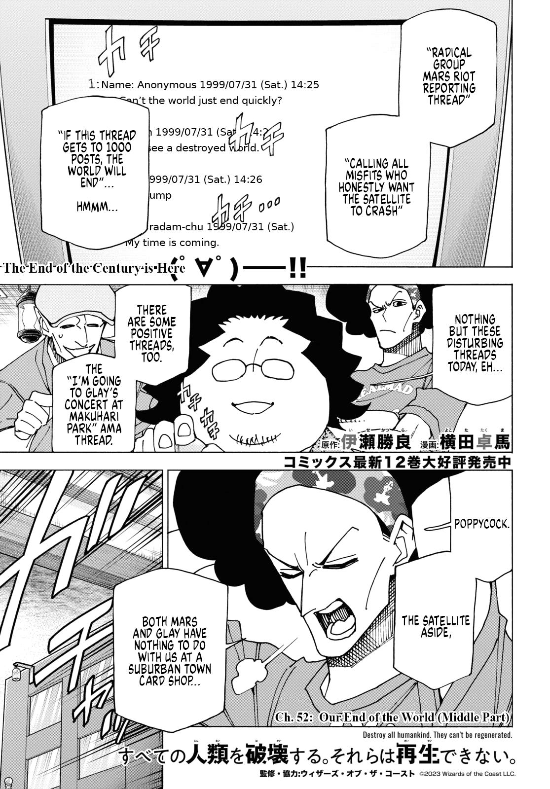 Destroy All Humankind. They Can’t Be Regenerated. Chap 52 - Next Chap 53