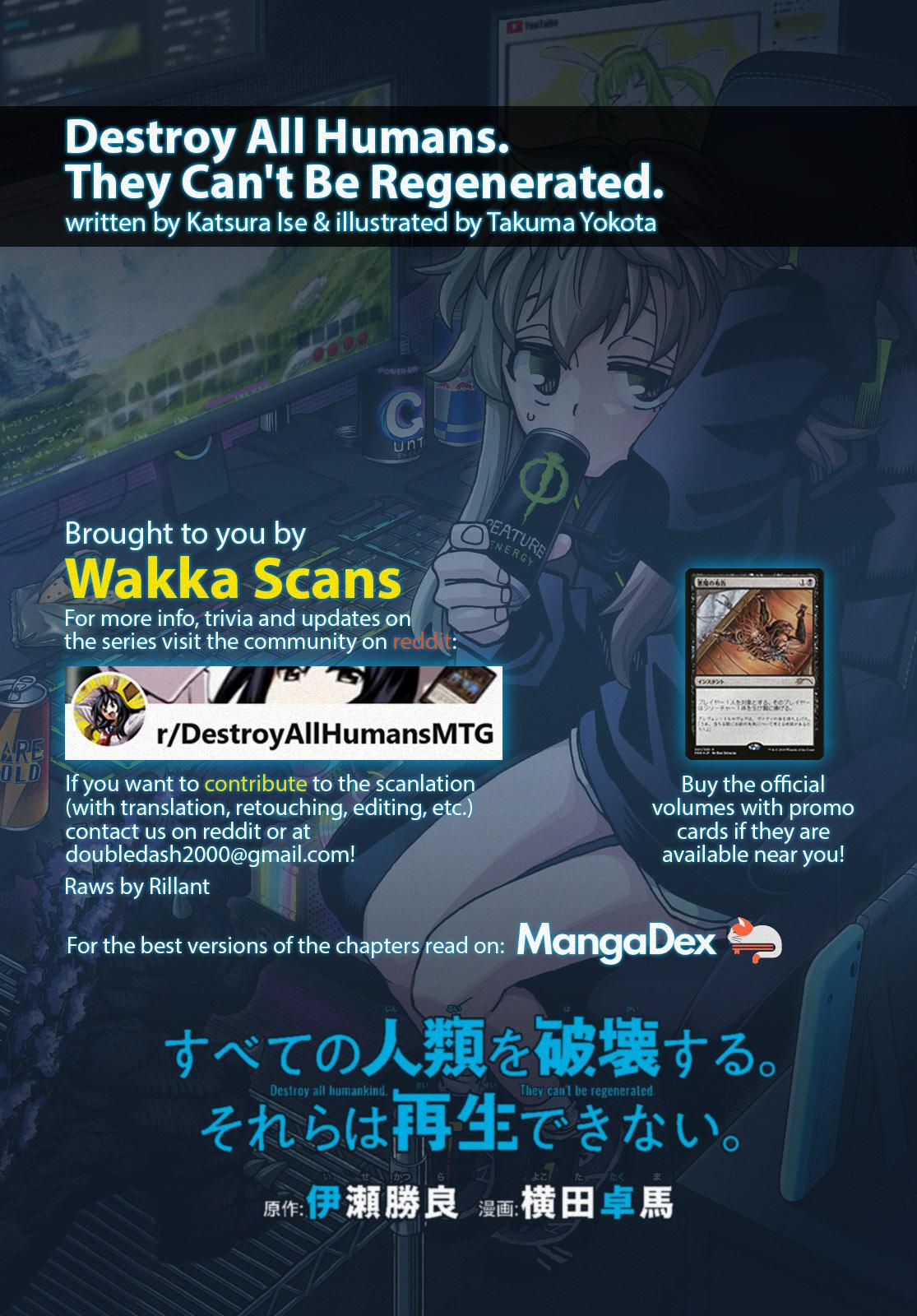 Destroy All Humankind. They Can’t Be Regenerated. Chap 54 - Next Chap 55