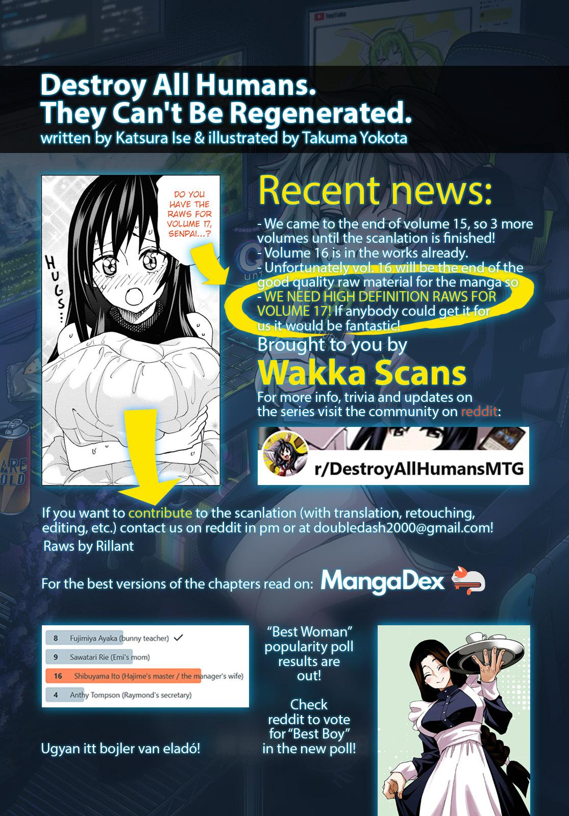 Destroy All Humankind. They Can’t Be Regenerated. Chap 59 - Next Chap 60