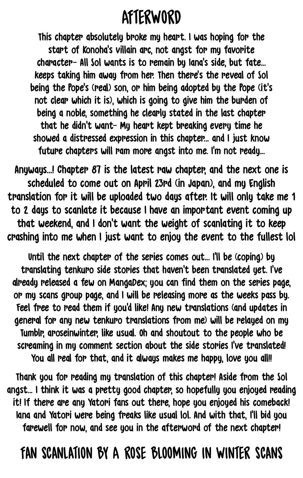 Tensei Akujo no Kuro Rekishi Chap 87 - Next Chap 88