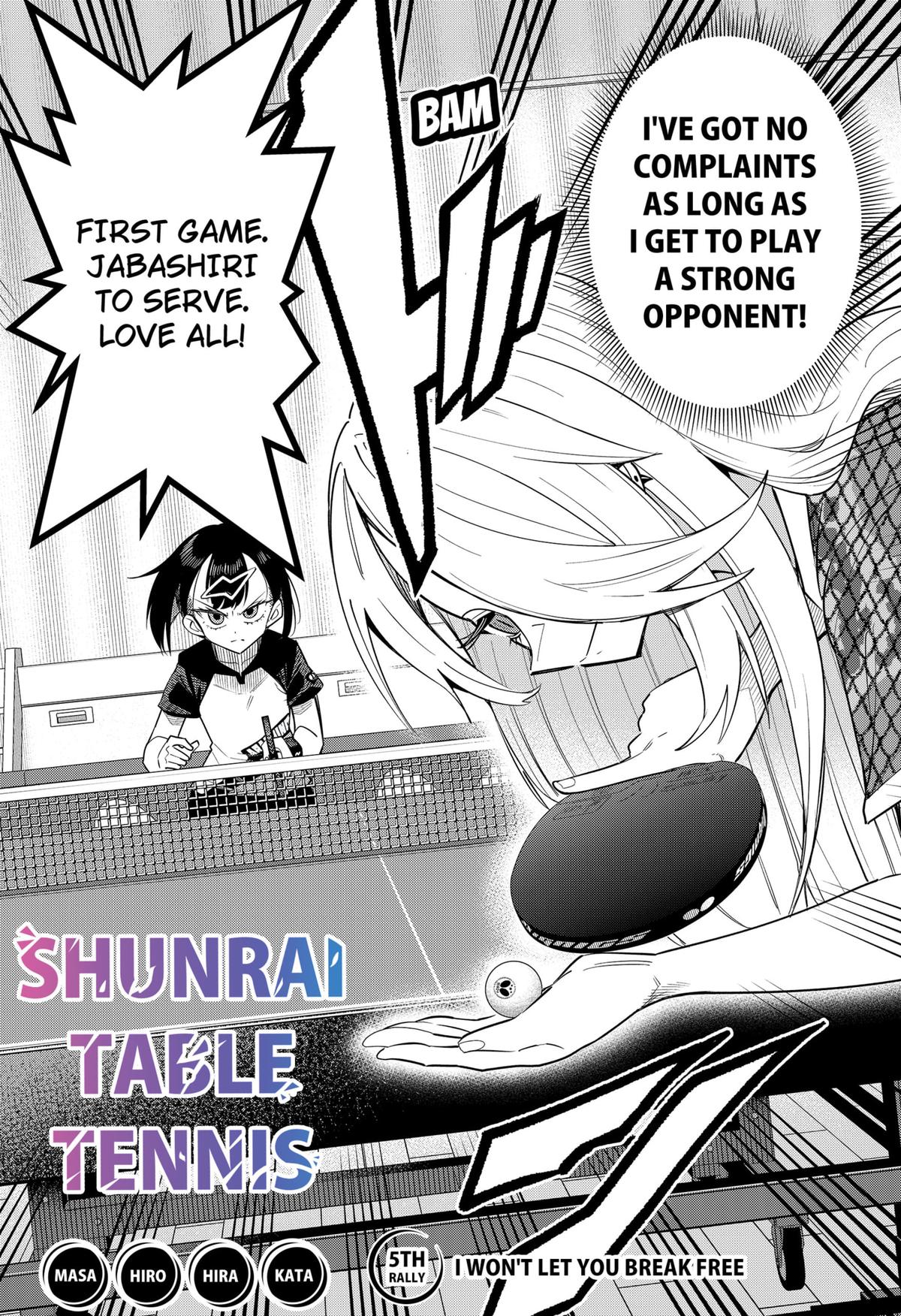 Shunrai Table Tennis Chap 5 - Next Chap 6