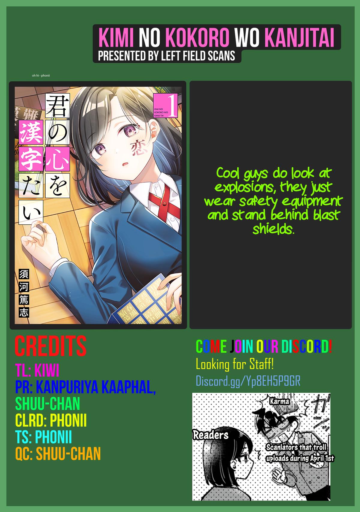 Kimi no Kokoro wo Kanji-tai Chap 3 - Next Chap 4