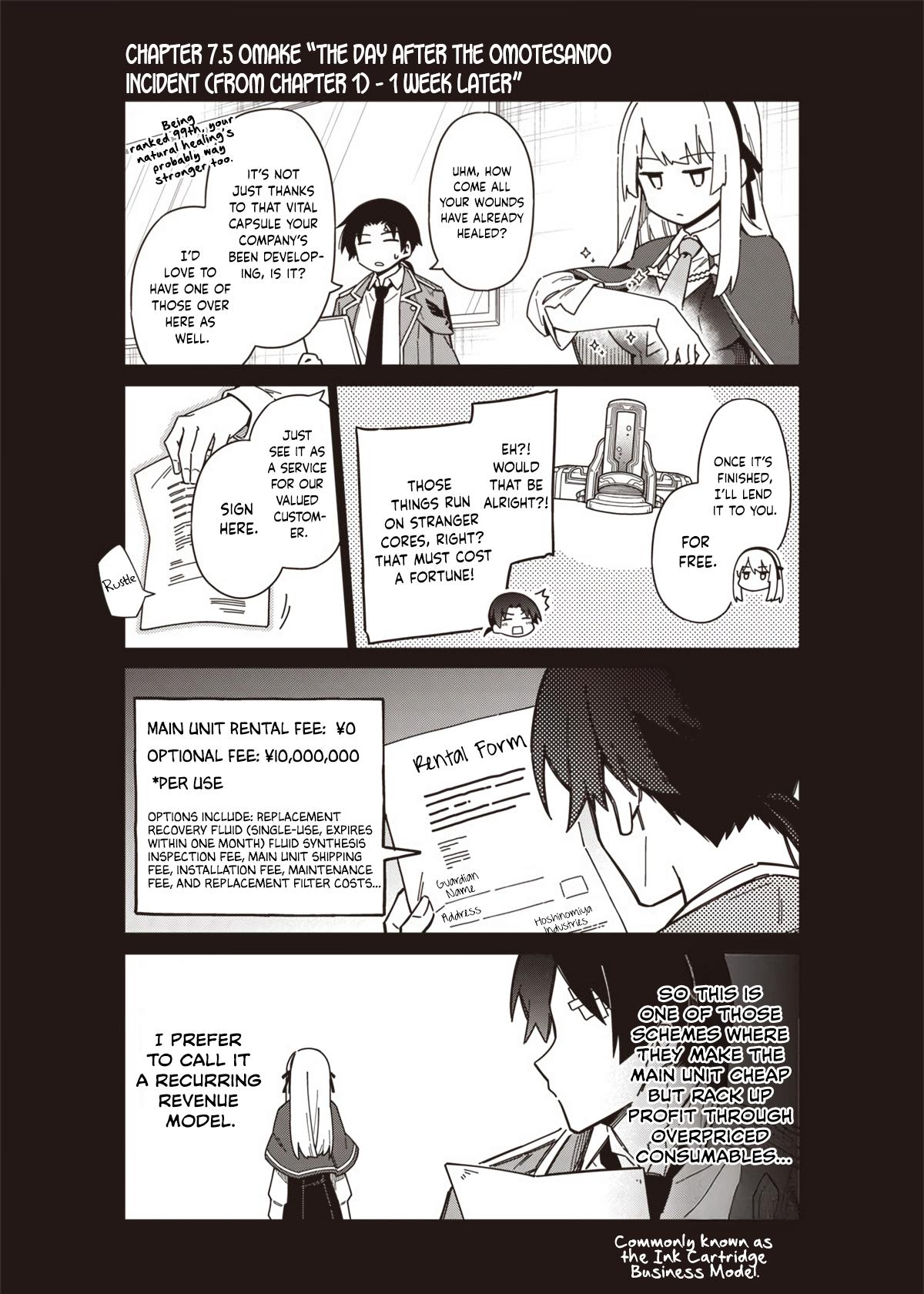 Toukyou KINOKO: Sekai Ranking 1-i no Komyu-ryoku Saijaku JK Chap 7.5 - Next Chap 8.5