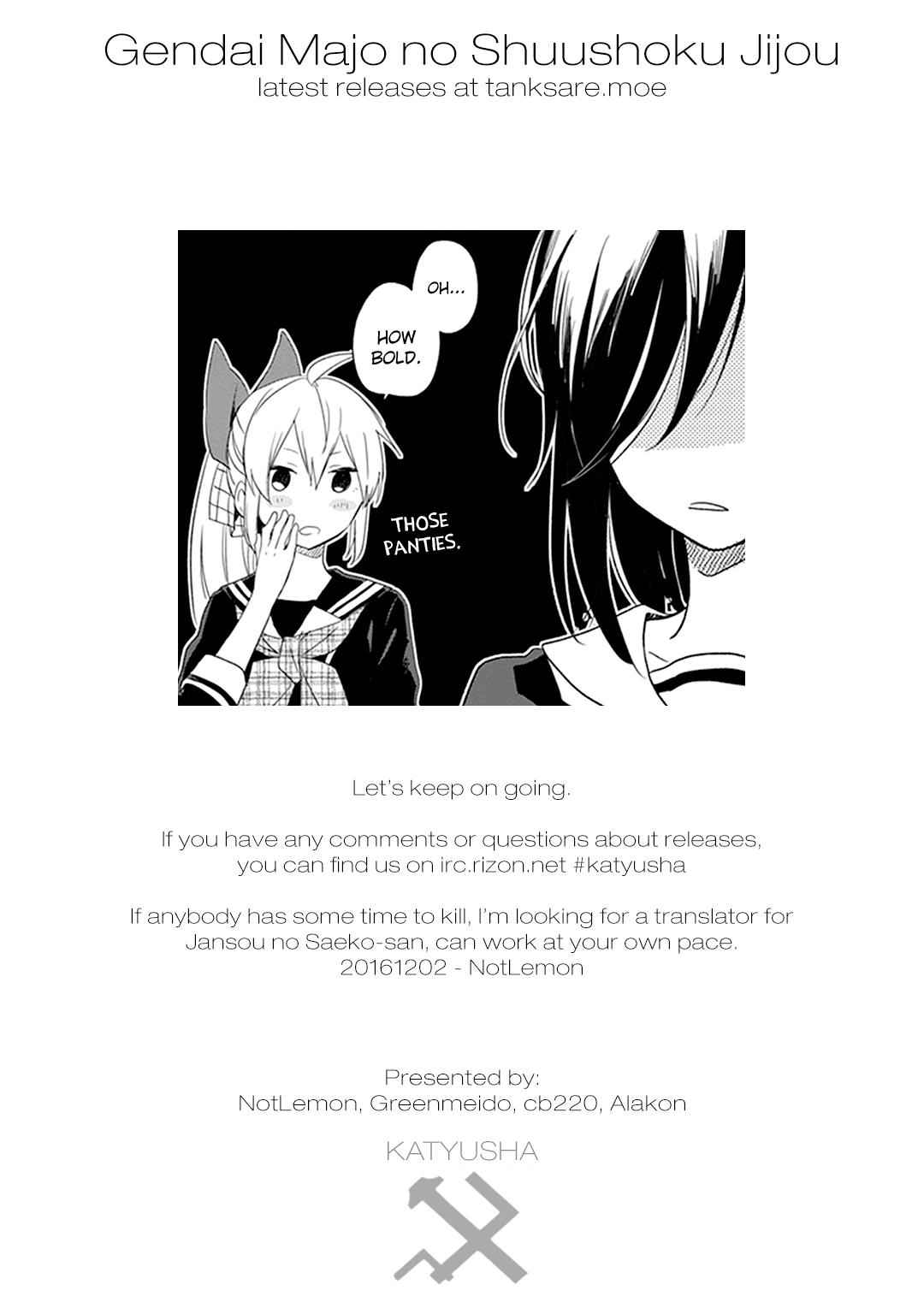 Gendai Majo no Shuushoku Jijou Chap 6 - Next Chap 7
