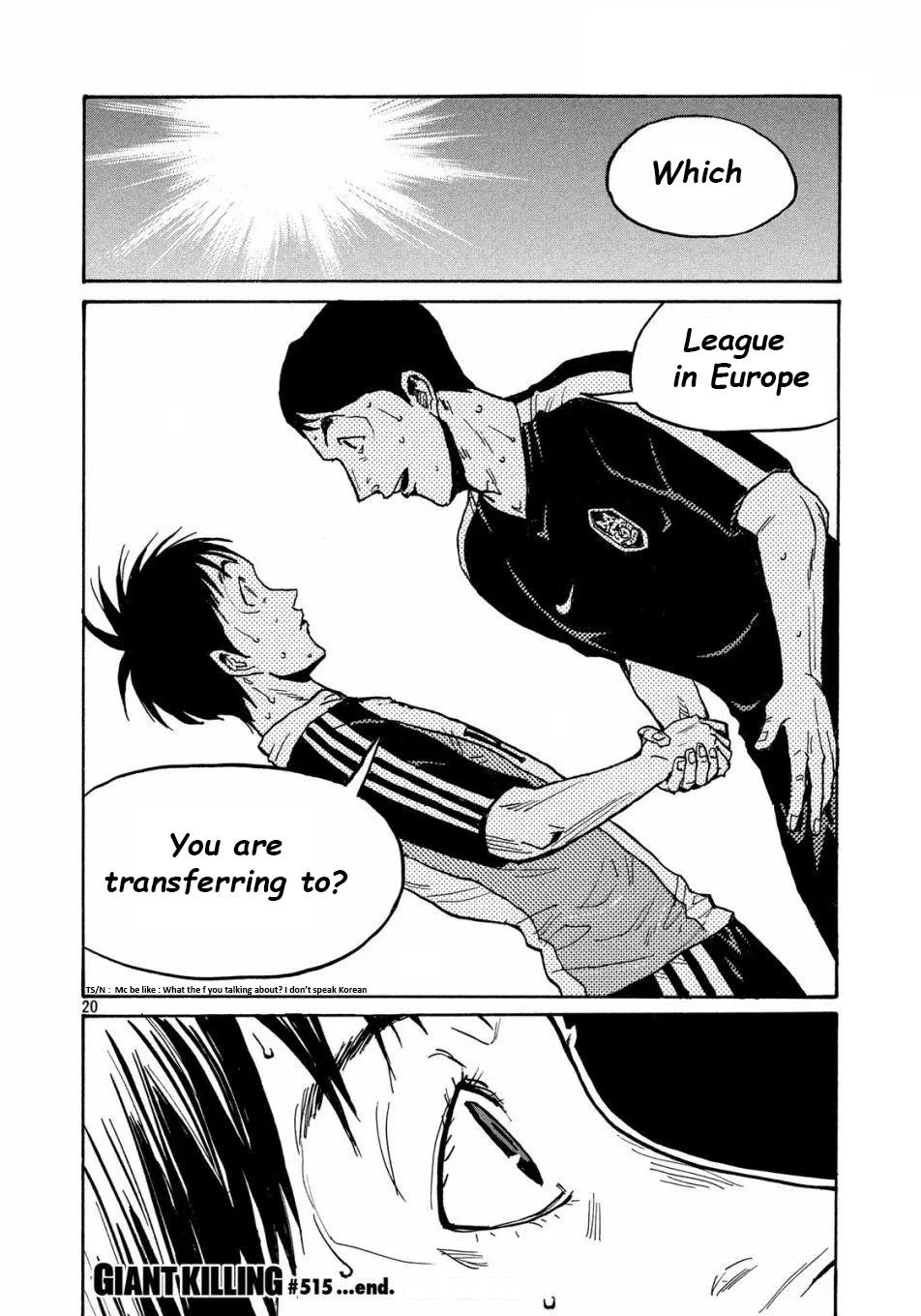 Giant Killing Chap 515 - Next Chap 516