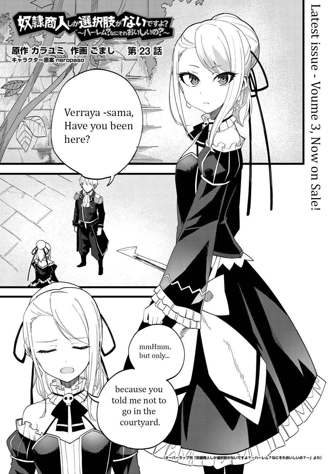 Dorei Shounin shika Sentakushi ga nai desu yo? Chap 23 - Next Chap 24
