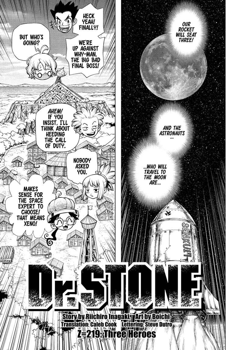 Dr. Stone Chap 219 - Next Chap 220