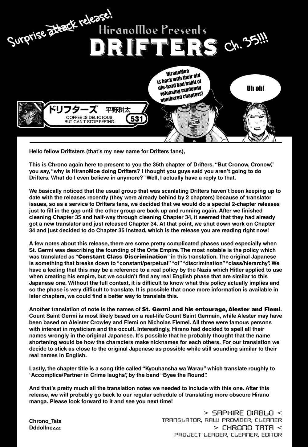 Drifters Chap 35 - Next Chap 36