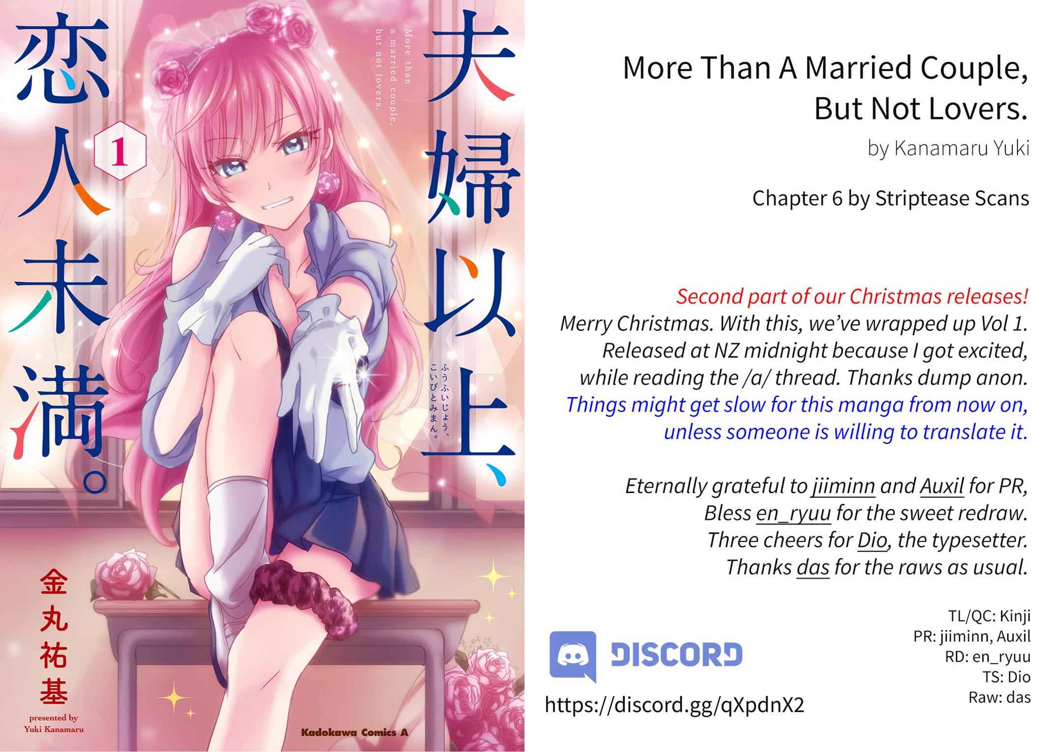 More than a married couple, but not lovers. Chap 6 - Next Chap 7