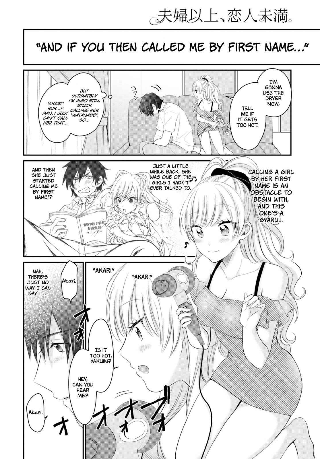 More than a married couple, but not lovers. Chap 11 - Next Chap 12