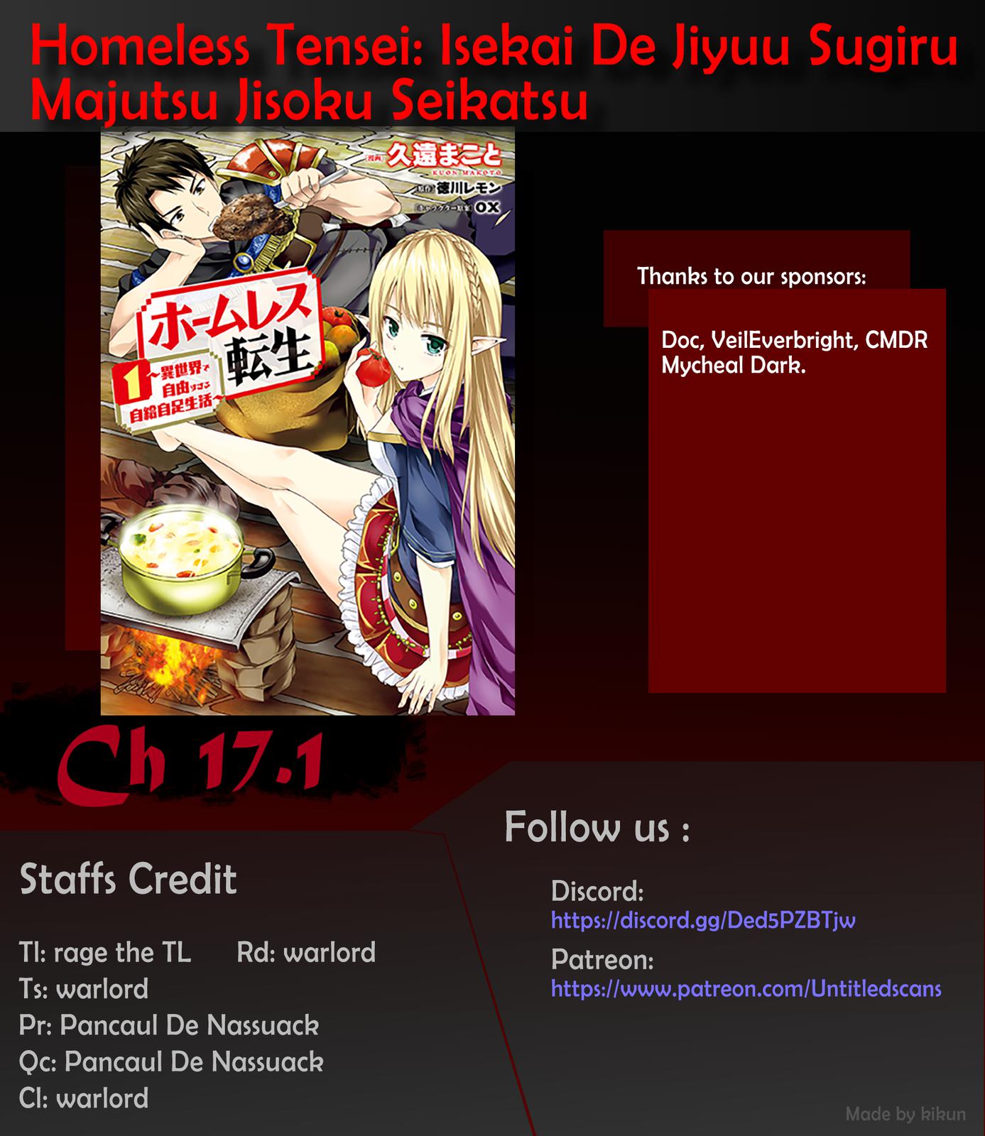 Homeless Tensei: Isekai De Jiyuu Sugiru Majutsu Jisoku Seikatsu Chap 17.1 - Next Chap 18.1