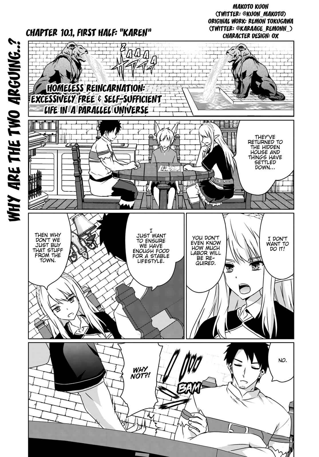 Homeless Tensei: Isekai De Jiyuu Sugiru Majutsu Jisoku Seikatsu Chap 10.1 - Next Chap 11.1