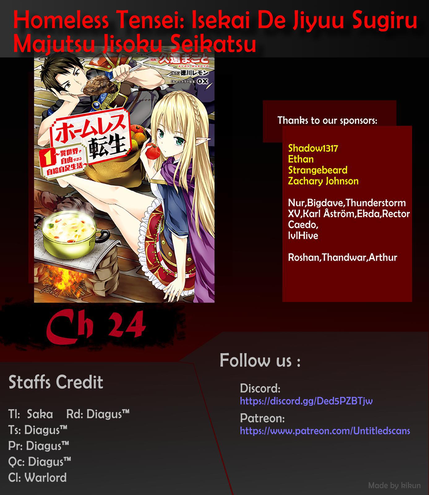 Homeless Tensei: Isekai De Jiyuu Sugiru Majutsu Jisoku Seikatsu Chap 24 - Next Chap 25